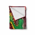 thumbnail image 2 of Cartoon Soft Flannel Fleece Blanket, Video Game Design Inside the Castle with Dragon Fantasy World Medieval Illustration, Cozy Plush for Indoor and Outdoor Use, 60" x 80", Ruby Green, by Ambesonne, 2 of 6