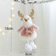 thumbnail image 5 of Colgante de muñeco de nieve de niña ángel de peluche de Navidad rosa, muñeco de nieve de Papá Noel, adorno para árbol de Navidad, 5 of 5