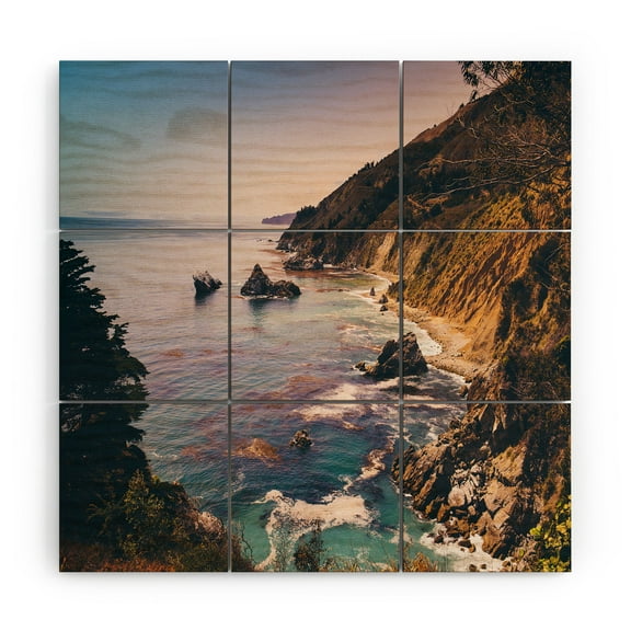 Society6 Bethany Young Photography Big Sur Pacific Coast Highway Wood Wall Mural 3' x 3'