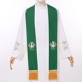 thumbnail image 7 of Jiibva Double Sided Stole with Tassels Church Clergy Stole Church Scarf for Officiant Priest, 7 of 7