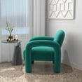 thumbnail image 6 of SEYNAR Mid-Century Modern Velvet Upholstered Accent Chair,Elephant Trunk Lounge Chair for Living Room(Dark green), 6 of 6