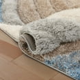 thumbnail image 5 of Well Woven Tilly Biege Geometric Stripes Thick Soft Plush 3D Textured Shag Area Rug 8x10 (7'10" x 9'10"), 5 of 8