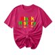 thumbnail image 2 of Puntoco Liquidación de camisetas cortas para mujer, camiseta de manga corta con cuello redondo y estampado informal a la moda para mujer, 2 of 3
