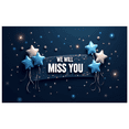 thumbnail image 3 of Blue Watercolor Background Banner with Balloons Stars and the Text We Will Miss You Farewell Party Decorations Photography Props Party Supplies Decor Backdrop, 3 of 8