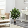 thumbnail image 4 of Nearly Natural 3' Ficus Artificial Tree, 4 of 9