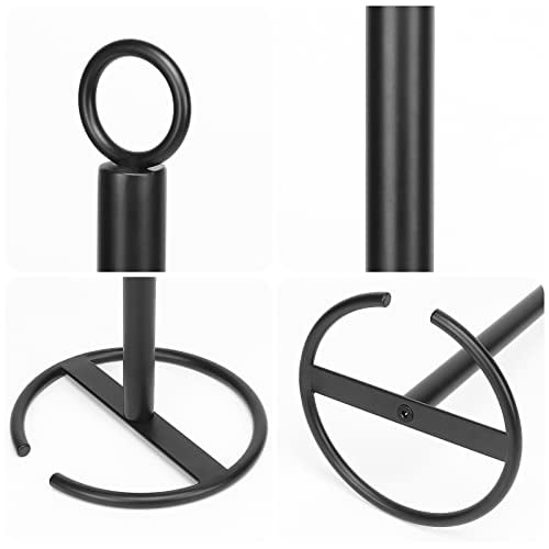 Freestanding 4-Roll Toilet Paper Holder Stand with Reserve Storage, All-Metal Bathroom & Kitchen Countertop Organizer in Matte Black