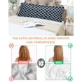 thumbnail image 3 of Navy Blue Morocco Pillow Cases Body Size, Smooth Satin Pillowcase for Hair and Skin, Modern Farmhouse Minimalist Plaid Decorative Cooling Bed Pillow Covers with Zipper, 20x54 Inches, 3 of 5