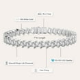 thumbnail image 3 of Lab Grown Diamond IGI Certified 14K White Gold Tennis Bracelet For Women 12 Carat | Agatha Emerald Lab Diamond Tennis Bracelet | FG-VS1-VS2 Quality Friendly Diamonds, 3 of 6