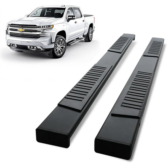 StepXpert 2015-2026 Ford F150 | SuperCrew Cab | 6” Extra Wide Pickup Truck Running Boards Side Steps | Urban Style Flat Steps, Side Bars, Roof Access Steps | Textured Black Powder Aluminum