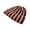 Coffee color, variant on Lightweight Striped Knitted Cap Breathable Nylon Blend Comfort Skiing Hat Cuff Photo Props