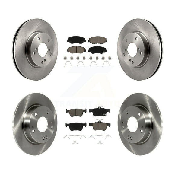 CMX Front Rear Disc Brake Rotors and Ceramic Pads Kit for Car Honda Civic K8C-101158