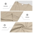 thumbnail image 5 of Domuza Linen Shirts for Men Casual Short Sleeve V-Neck Hippie Yoga Tops Lightweight Summer Beach Shirt Khaki XL, 5 of 5