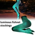 thumbnail image 5 of beishanbush Tights Luminous Fishnet Stockings Luminous Glowing Fishnet Socks Glow Tights White Fishnet Tights for Women A, 5 of 8