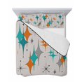 thumbnail image 7 of Teal Orange Boho Twin Size Down Alternative Comforter, Lightweight Comforter Quilt Bedding Set with Pillow Shams Middle Century Geometric Abstract All Seasons Bed Comforter Duvet Insert 68"x86", 7 of 7