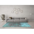 thumbnail image 3 of Ahgly Company Indoor Square Persian Light Blue Traditional Area Rugs, 3' Square, 3 of 4