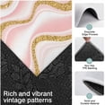 thumbnail image 3 of Pink Marble Gold Wave Pattern Kitchen Rugs Sets Of 3,Kitchen Runner Rugs Non Skid Washable,Decorative Kitchen Floor Mats for Kitchen,Sink,Laundry,17"x30"+ 17"x47" + 17"x59", 3 of 6