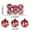 Red, variant on HomeDM Christmas Balls Ornaments 6Pcs Hanging Pendant Xmas Balls Christmas Tree Wreath Decoration 6cm/2.36" White Shatterproof Plastic Decorative for Xmas Tree Holiday Party Wedding Decor