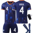 thumbnail image 2 of EM2024Nederländernafotbollströjanr4VanDijk10Depay11Robben21DeJongtröjasetSize10withsocksSize10withsocks, 2 of 5