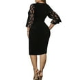 thumbnail image 3 of Julycc Womens Plus Size Ball Gown Formal Evening Party 3/4 Sleeve Midi Dress, 3 of 3