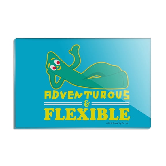 Adventurous and Flexible Gumby Rectangle Acrylic Fridge Refrigerator Magnet