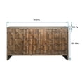 thumbnail image 5 of Accent Cabinet Farmhouse Style 4 Door Wooden Cabinet Sideboard Buffet Server Cabinet Storage Cabinet, for Living Room, Entryway, Hallway, Office, Kitchen and Dining Room, 5 of 9