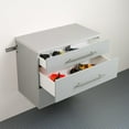 thumbnail image 6 of Prepac HangUps 3-Drawer Base Storage Cabinet in Light Grey Laminate, 6 of 17