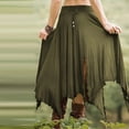 thumbnail image 5 of Xdegoge Womens Asymmetrical Skirt Maxi Skirt Dance Skirt High Waisted Side Slit Flowy Irregular Hem Long Bottoms for Party Rave Clubwear Events Wears, 5 of 5