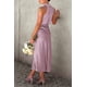 thumbnail image 2 of Vestido PRETTYGARDEN Satín Sin Mangas Cuello Simulado Maxi Rosa M, 2 of 7