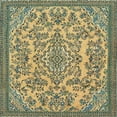 thumbnail image 1 of Ahgly Company Tapis d'Intérieur Carré Abstrait Vert Olive Foncé, 5 Pieds Carré, 1 of 6
