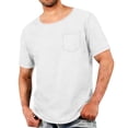 thumbnail image 2 of RongHuan Big and Tall T-Shirt Mens Crewneck Short Sleeve Tees with Pocket Athletic Workout Running Solid Color Basic Tops, 2 of 8