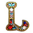 thumbnail image 1 of Christmas Letters Keychain 26 Letters Rhinestone Pendant, 1 of 8