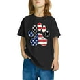 thumbnail image 4 of BLTIBY Girls Boys Summer Short Sleeve Top Child Kids Independence Day Printed Round Neck Shirts Toddler Infant Casual Fashion Loose Pullover Blouse 2025 Black 5-6 Years, 4 of 6