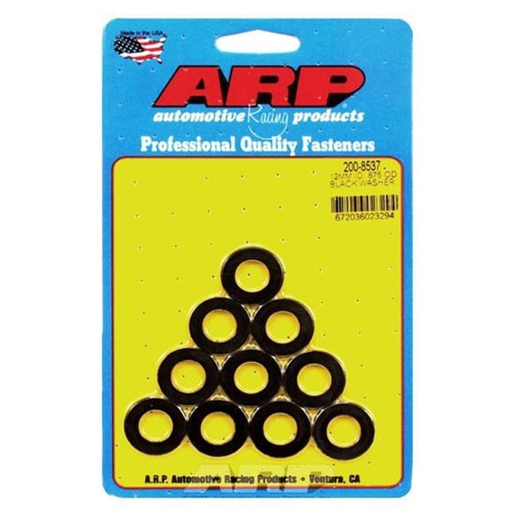 ARP 200-8537 12 mm x 0,87 Po Rondelles Noires - Pack de 10