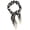 D001-black, variant on 27.5"x27.5" Satin Square Scarves for Women - Assorted Printed Silk Feeling Bandana & Neck Scarf Set