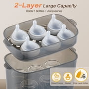 AMZBABYCHEF 4-in-1 Baby Bottle Sterilizer & Dryer: 72H Storage, 30-Min Dry, 6 Bottles + Accessories, FDA/CPC, 99.99% Germ-Free‌