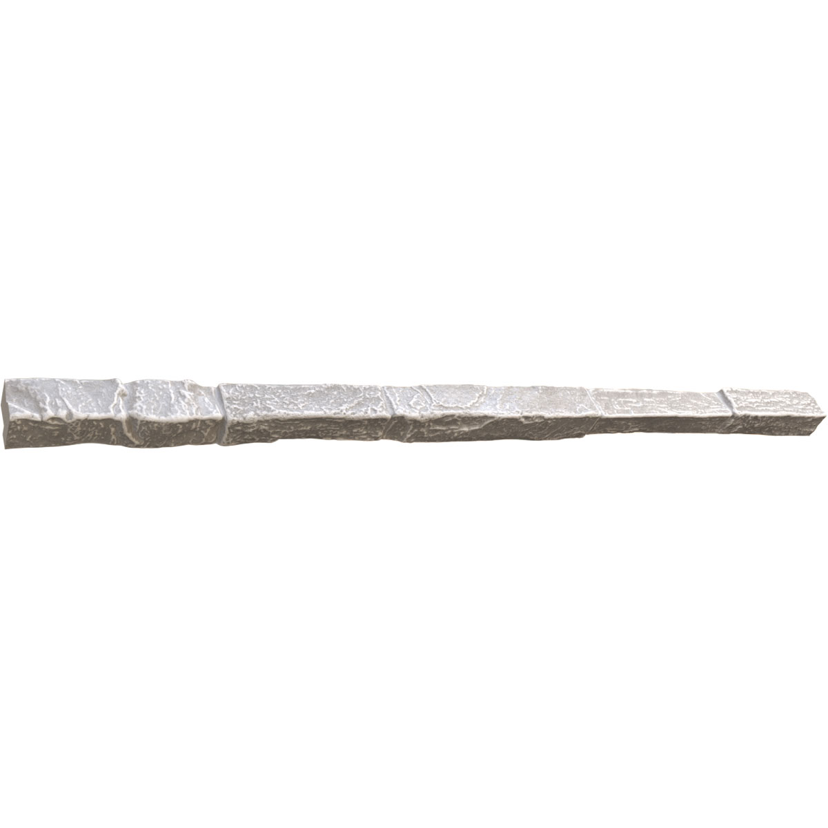 Ekena Millwork 48"W x 2"D x 2"H Universal Trim Sill for StoneWall Faux Stone Siding Panels, Grey Granite