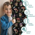 thumbnail image 3 of Mushroom and Flower Black Pattern Insulated Teens Curtains Set Of 2, Bedroom Essentials, Toddler Room Decor 52"x84", 3 of 5