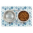 thumbnail image 1 of Abstract Pet Mat for Food and Water, Repeating Diamond Shaped with Triangles Aztec Inspired, Non-Slip Rubber Mat for Dogs and Cats, 18" X 12", by Ambesonne, 1 of 2