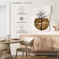thumbnail image 5 of Elephant Stock In The Wild Gold Wall Art - Vertical Multi Panel Canvas - Hallway Wall Decor - Floral And Botanical Multi Panel - Brown And Black Decor By Kubistika - 42" x 65", 5 of 8