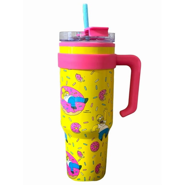Los Simpsons Termo Alto doble pared con tapa hermetica Marvel capacidad 1.2L