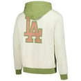 thumbnail image 3 of Men's New Era Cream/Green Los Angeles Dodgers Color Pop Pullover Hoodie, 3 of 3