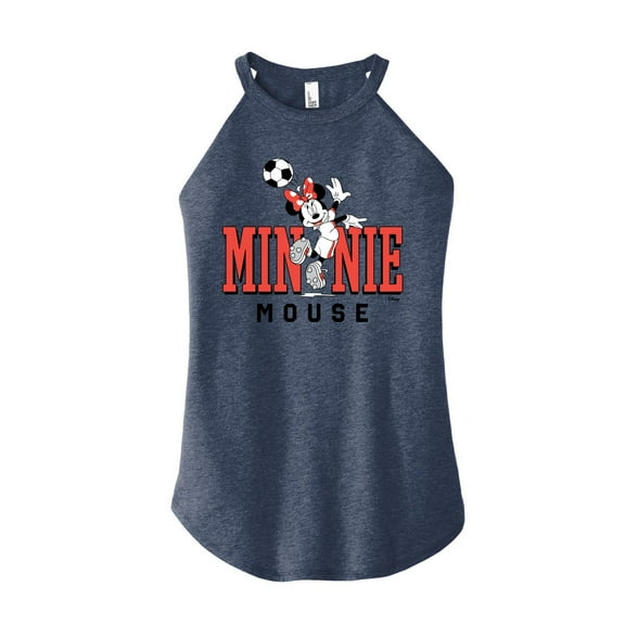 Disney - Minnie Name Soccer  - Juniors High Neck Tank Top
