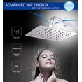thumbnail image 4 of SR SUN RISE Luxury 12 Inch Large Square Stainless Steel Shower Head High Pressure Rainfall Showerhead Ultra Thin Water Saving Polished Chrome, 4 of 6