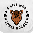 thumbnail image 4 of Inktastic A Girl Who Loves Horses Girls Baby Bib, 4 of 4