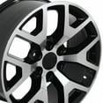 thumbnail image 2 of OE Wheels CV92 22 Inch Rim Fits Sierra 1500 Honeycomb Style 6x139.7 22x9 Gloss Black Machined - Hollander 5656 (1), 2 of 4