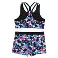 thumbnail image 3 of inhzoy Kids Girls Tankini Swimsuit Bikini Set Racerback Tank Top Shorts, 3 of 5