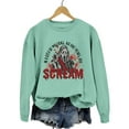 thumbnail image 2 of Anbech Women's Skull Sweatshirt Graphic T Shirts Long Sleeve Top Pullover Halloween Sweaters, 2 of 3