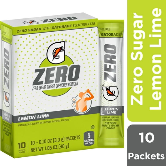 Gatorade® Zero Sugar Lemon-Lime Drink Mix Packets