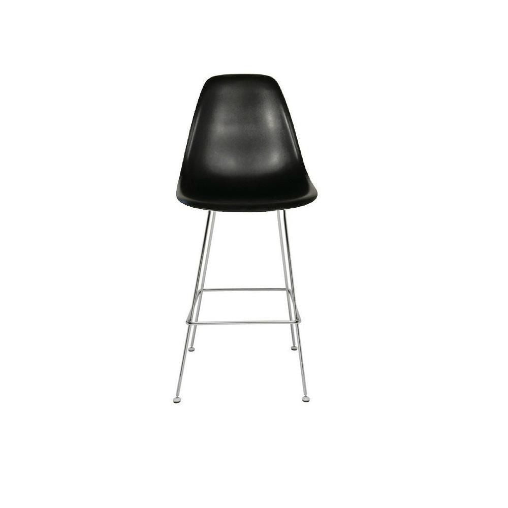Heavenly Collection Black & Chrome Counter Stool