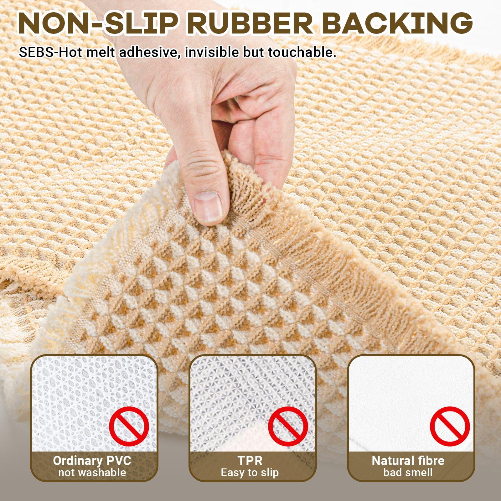 Ultra Absorbent Waffle Bath Rugs,31.5"x19.7"